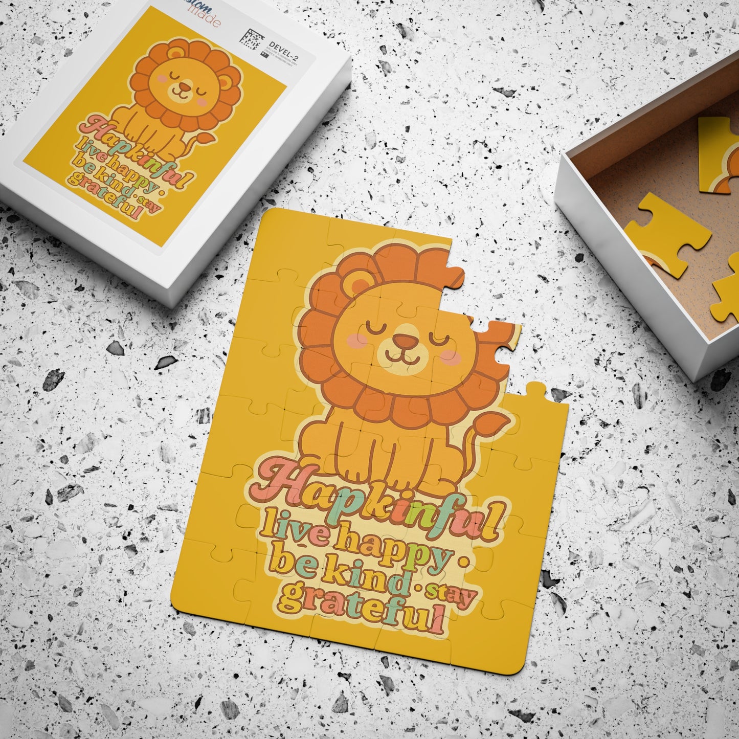 Happy Lion Inspirational Kids Jigsaw Puzzle. 30 Piece. Ages 3 and up.