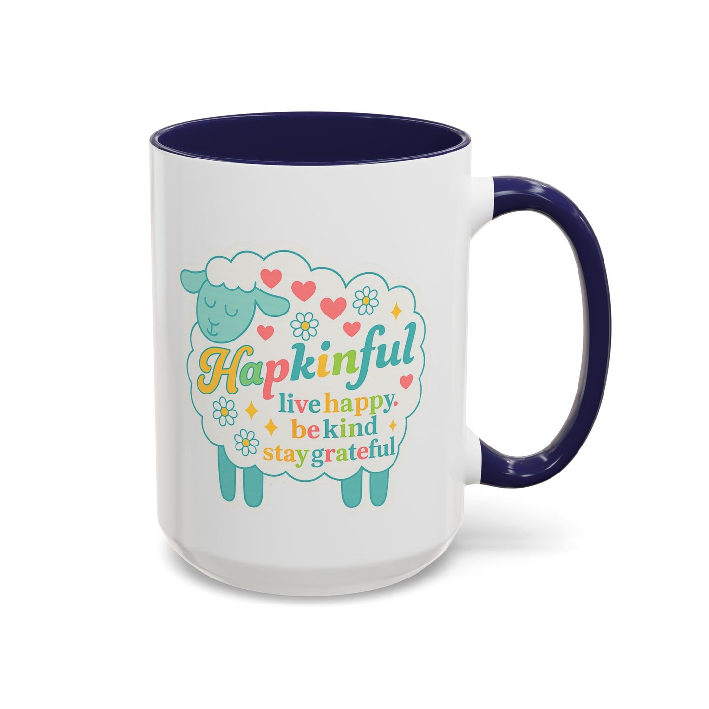 Happy Sheep Mug – Hapkinful Live Happy, Stay Grateful