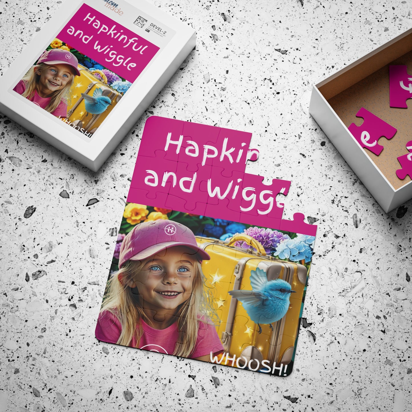 Hapkinful and Wiggle in New York Jigsaw Puzzle. 30 Pieces. Ages 3 and up.