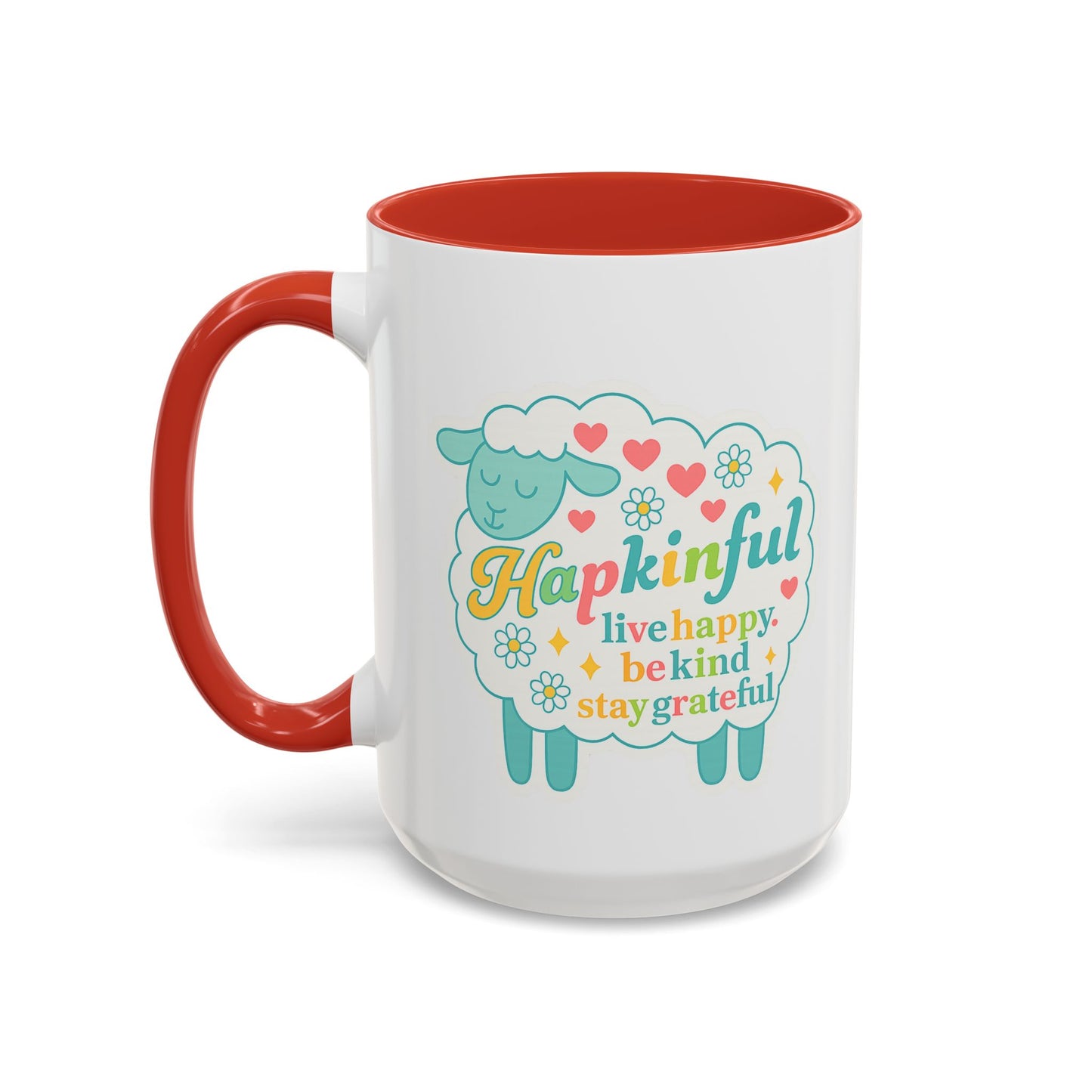 Happy Sheep Mug – Hapkinful Live Happy, Stay Grateful
