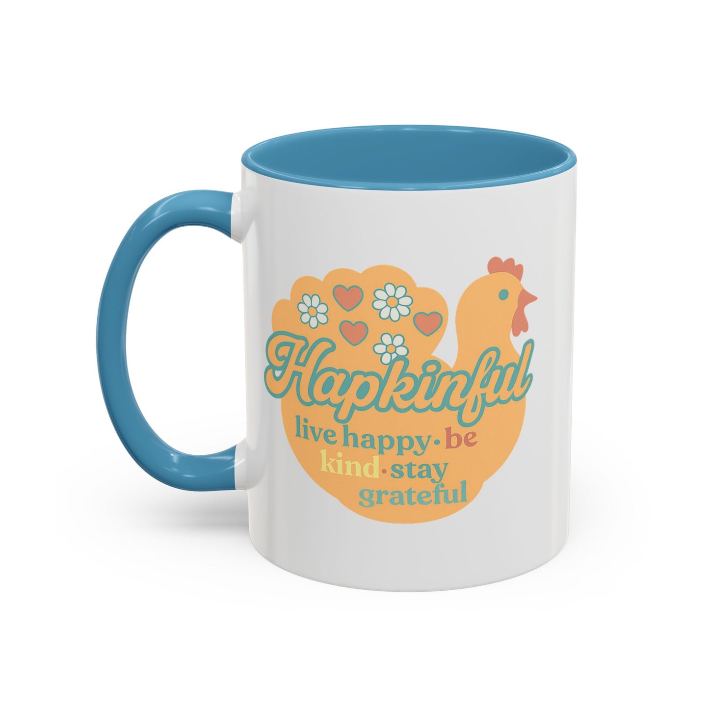 Happy Turkey Mug - Hapkinful Live Happy, Be Kind, Stay Grateful