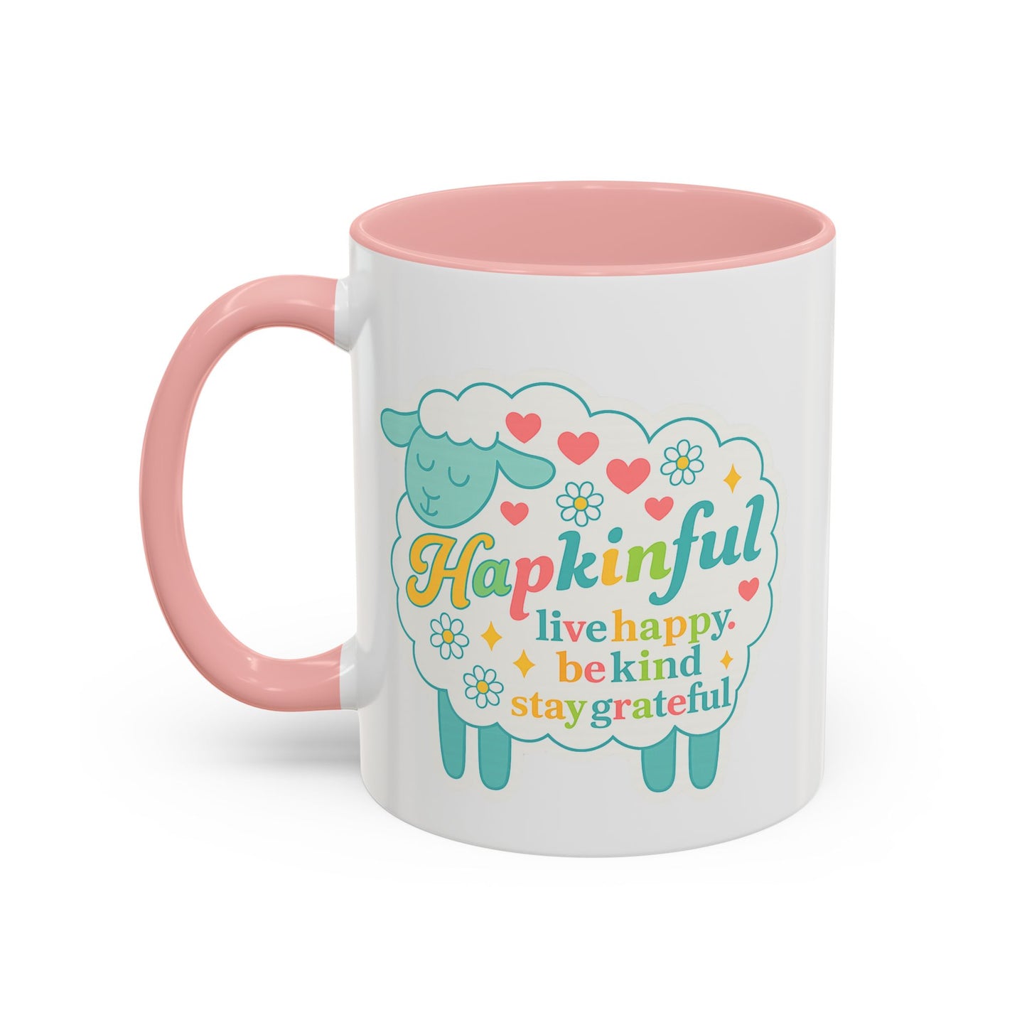 Happy Sheep Mug – Hapkinful Live Happy, Stay Grateful