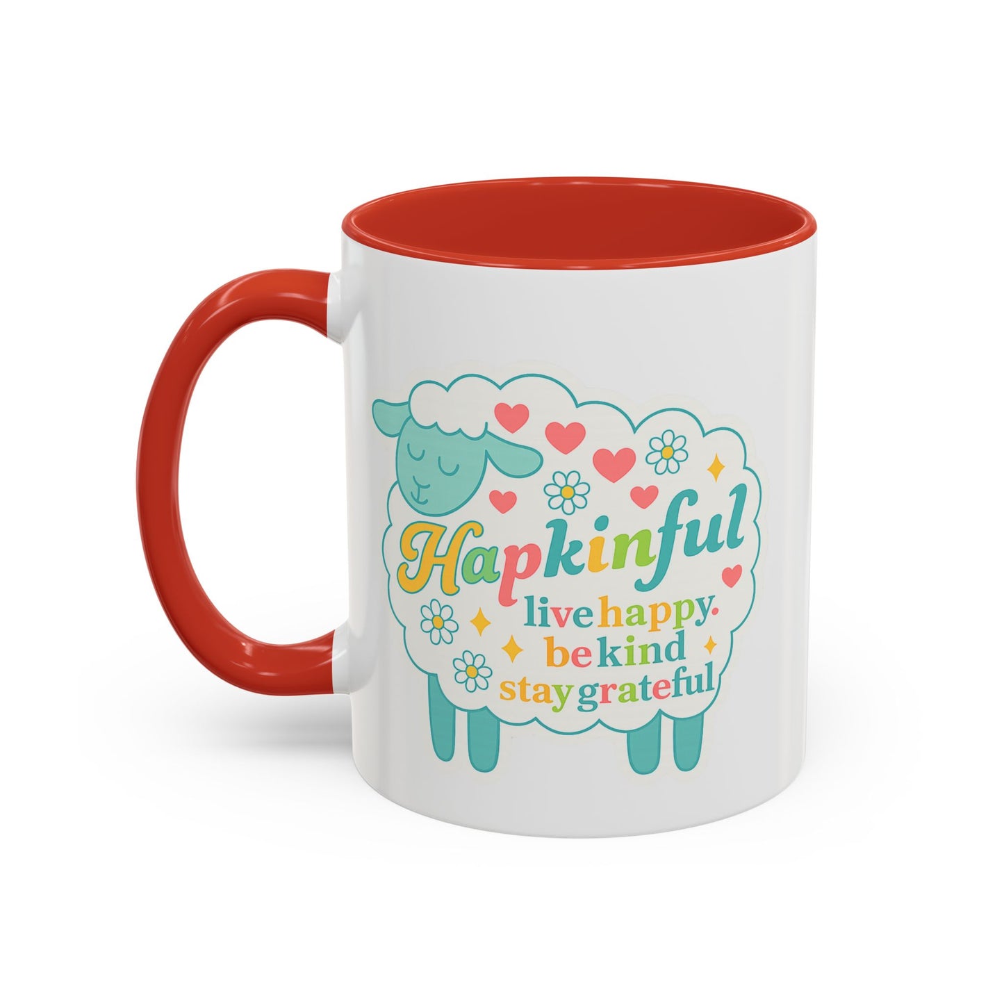 Happy Sheep Mug – Hapkinful Live Happy, Stay Grateful
