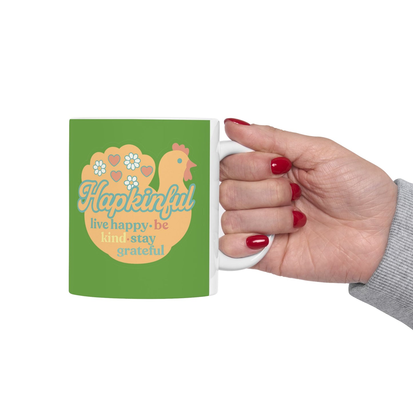 Happy Turkey Mug Hapkinful Live Happy . Be Kind . Stay Kind 11 oz