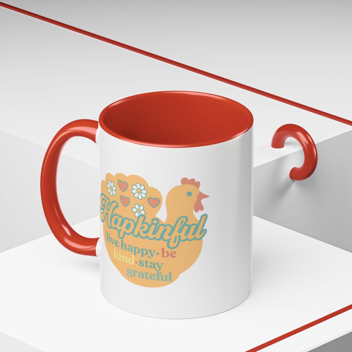 Happy Turkey Mug - Hapkinful Live Happy, Be Kind, Stay Grateful