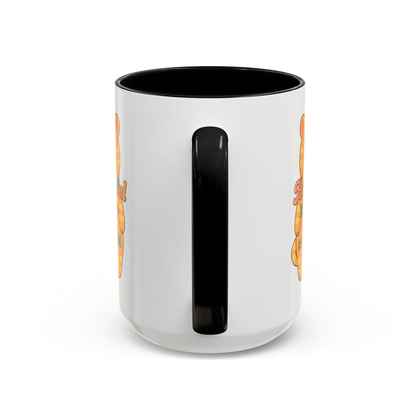 Happy Tiger Mug - Hapkinful Live Happy, Stay Grateful - Perfect Gift for Cat Lovers