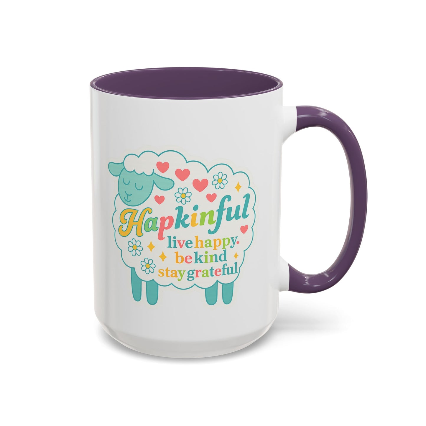 Happy Sheep Mug – Hapkinful Live Happy, Stay Grateful