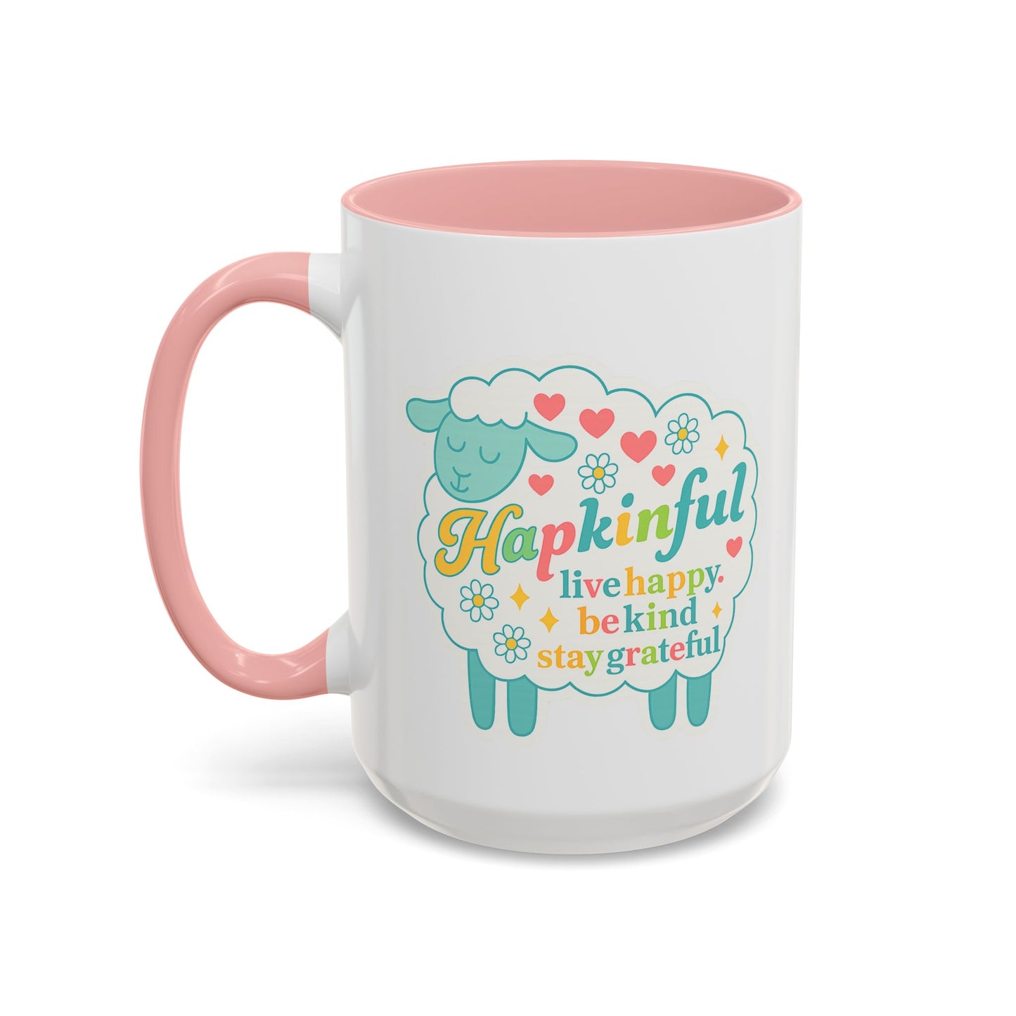 Happy Sheep Mug – Hapkinful Live Happy, Stay Grateful