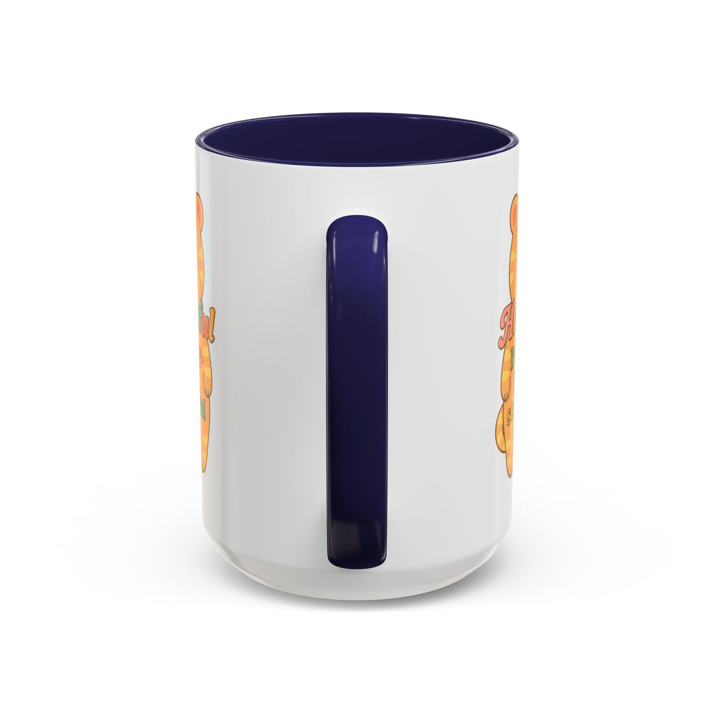 Happy Tiger Mug - Hapkinful Live Happy, Stay Grateful - Perfect Gift for Cat Lovers