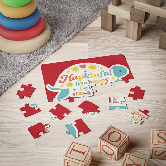 Happy Turtle Inspirational Kids Jigsaw Puzzle. 30 Pieces. Ages 3 and up.