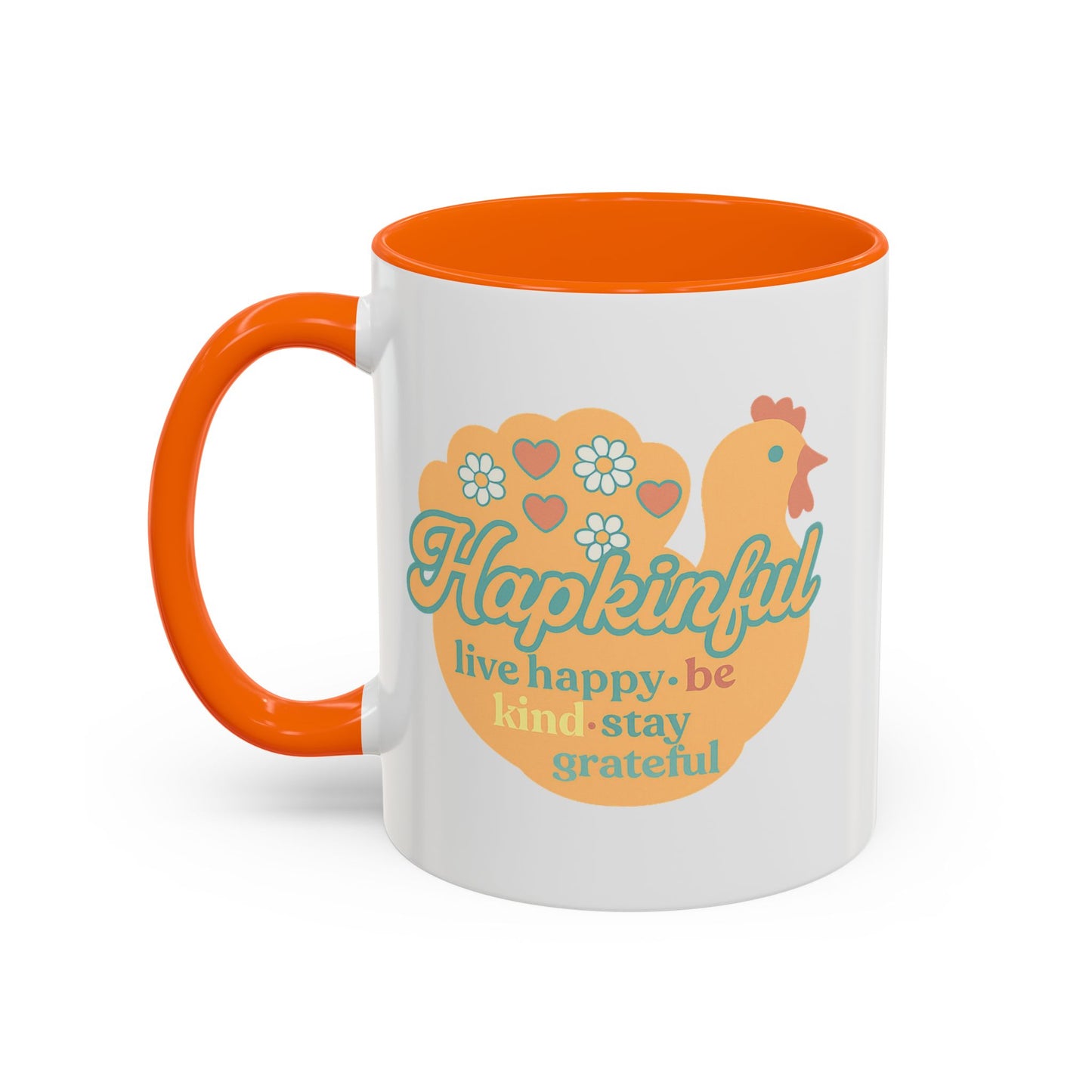 Happy Turkey Mug - Hapkinful Live Happy, Be Kind, Stay Grateful