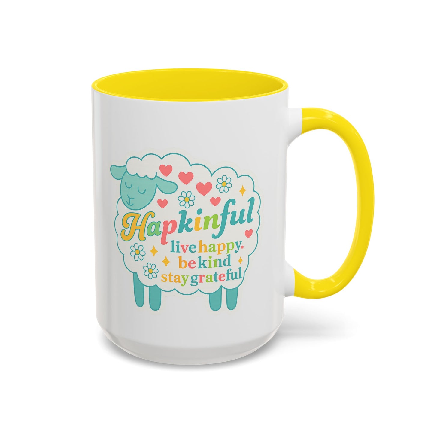 Happy Sheep Mug – Hapkinful Live Happy, Stay Grateful