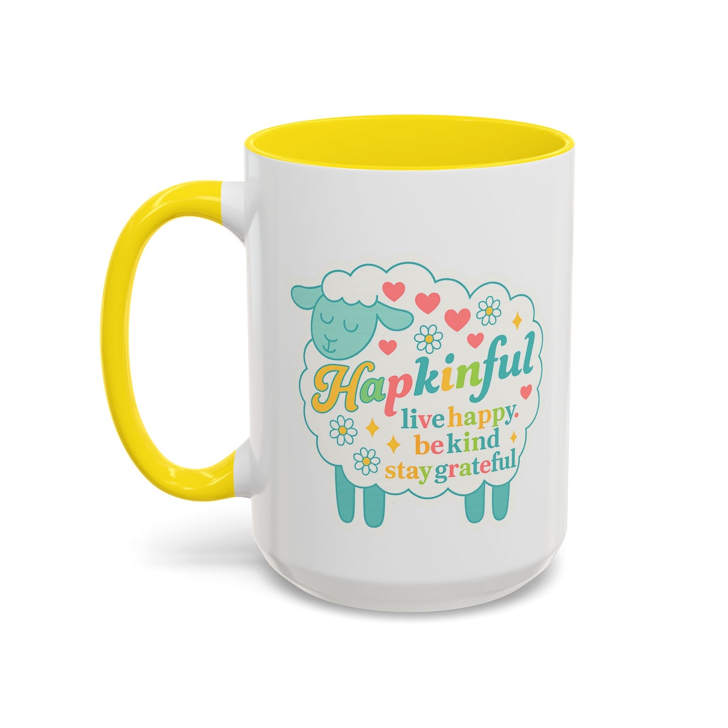Happy Sheep Mug – Hapkinful Live Happy, Stay Grateful