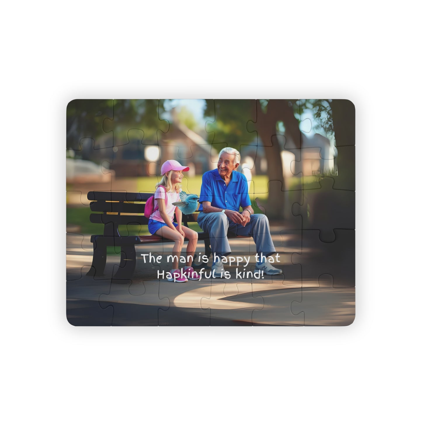 Hapkinful and Wiggle in New York Jigsaw Puzzle. "A listening ear!" 30 Pieces. Ages 3 and up.