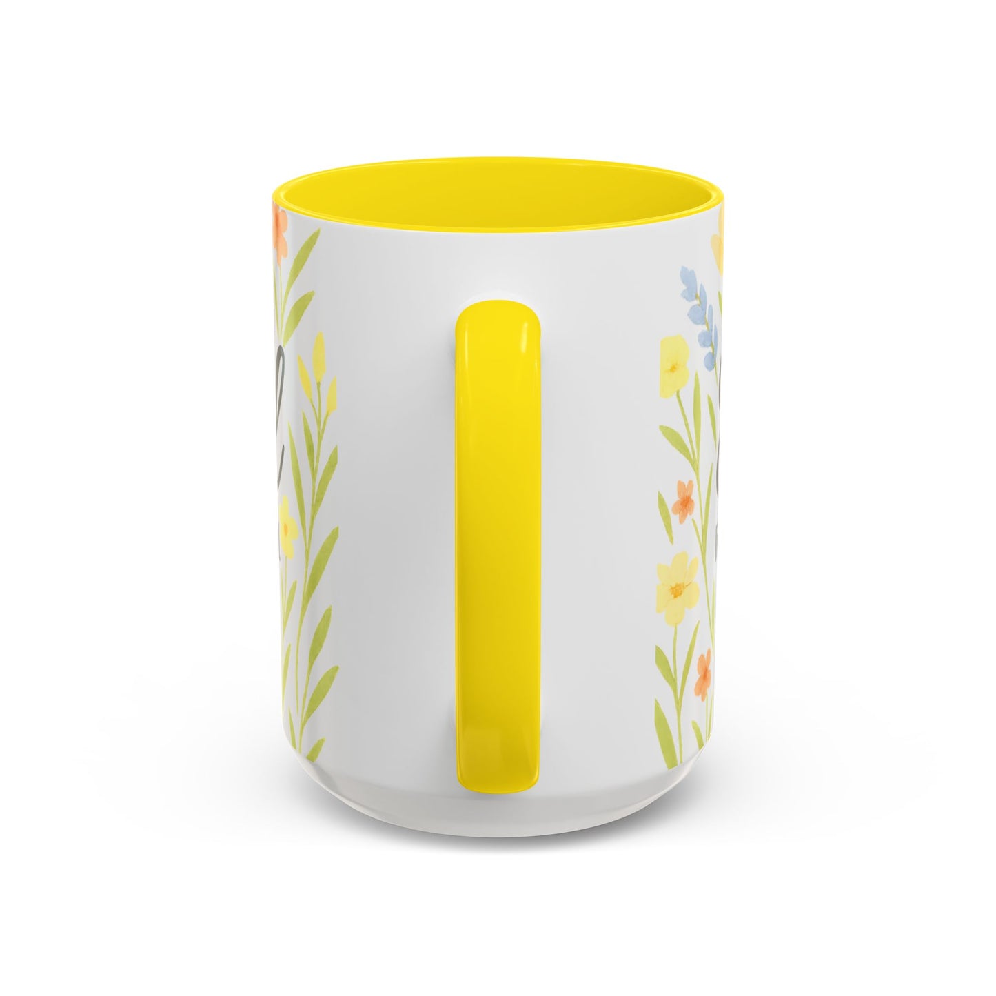 Hapkinful Wildflower Mugs. Inspirational Floral Coffee Mug - 'Live Happy, Be Kind, Stay Grateful'