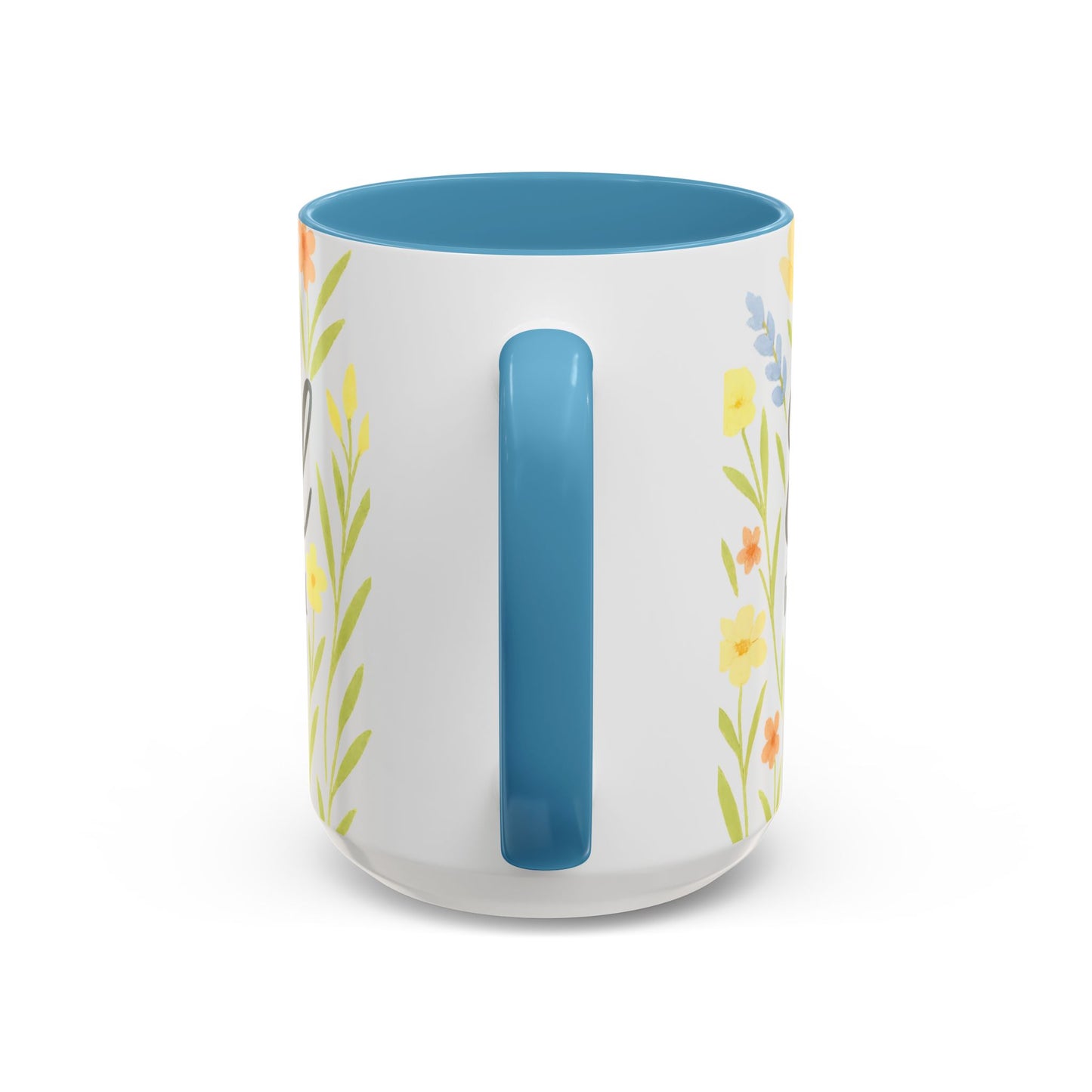 Hapkinful Wildflower Mugs. Inspirational Floral Coffee Mug - 'Live Happy, Be Kind, Stay Grateful'