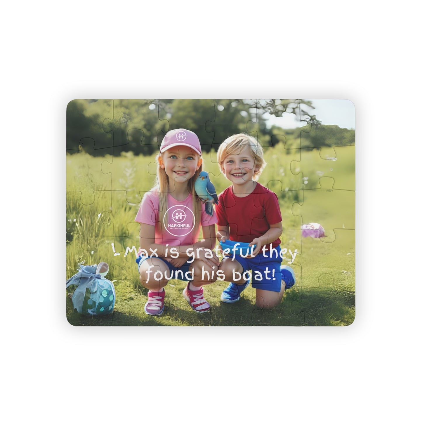 Hapkinful and Wiggle in New York Jigsaw Puzzle. "Max and the boat!" 30 Pieces. Ages 3 and up.