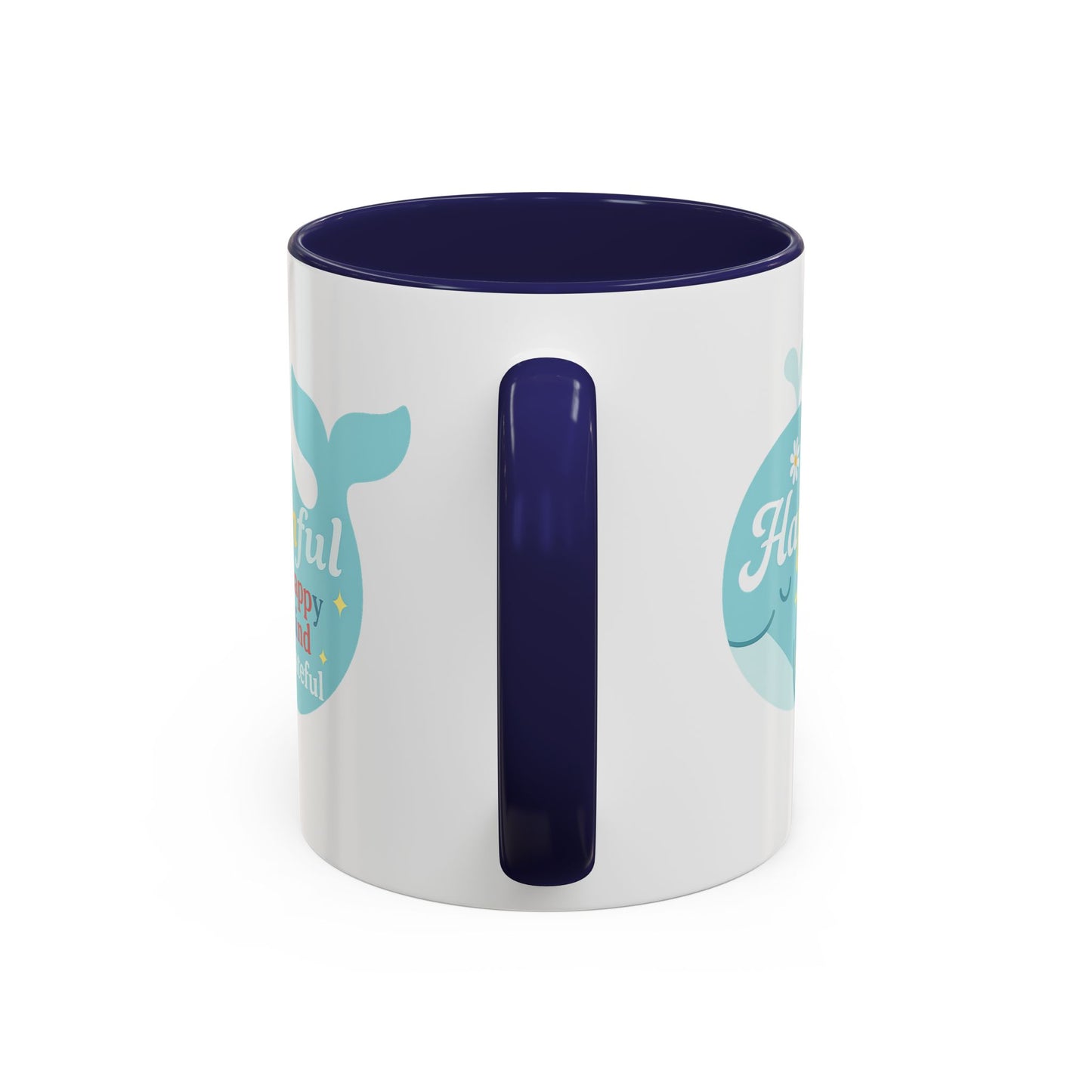 Happy Whale Mug - "Hapkinful: Live Happy, Be Kind, Stay Grateful"