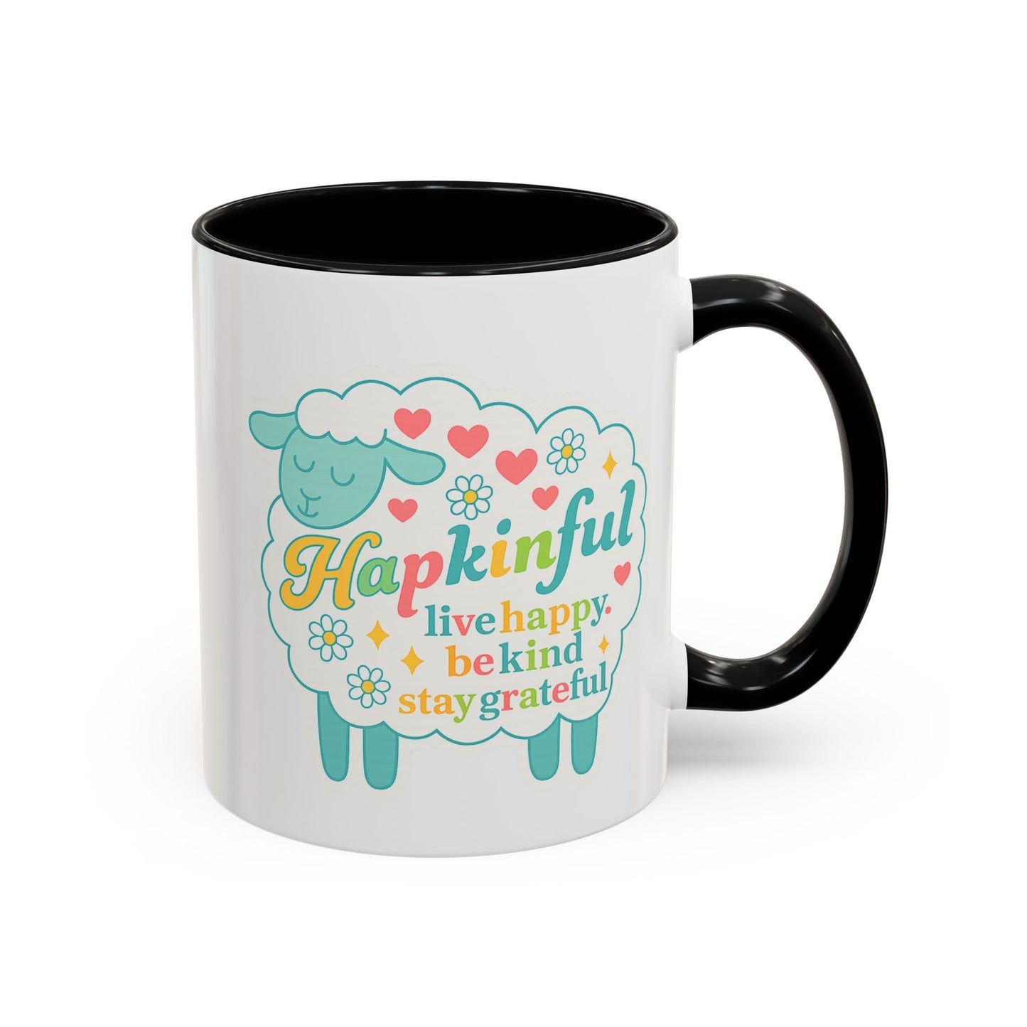 Happy Sheep Mug – Hapkinful Live Happy, Stay Grateful