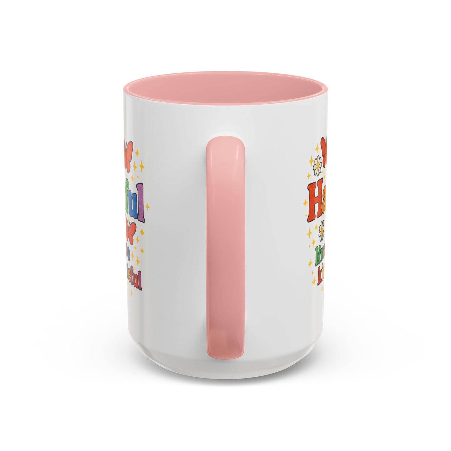 Happy Groovy Butterfly Mug - Hapkinful - Live Happy Be Kind Stay Grateful 11 oz 15 oz
