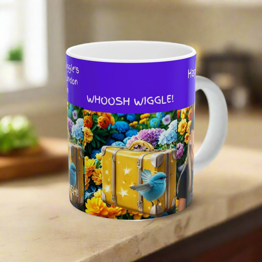 Hapkinful and Wiggle London Ceramic Mug, (11oz)