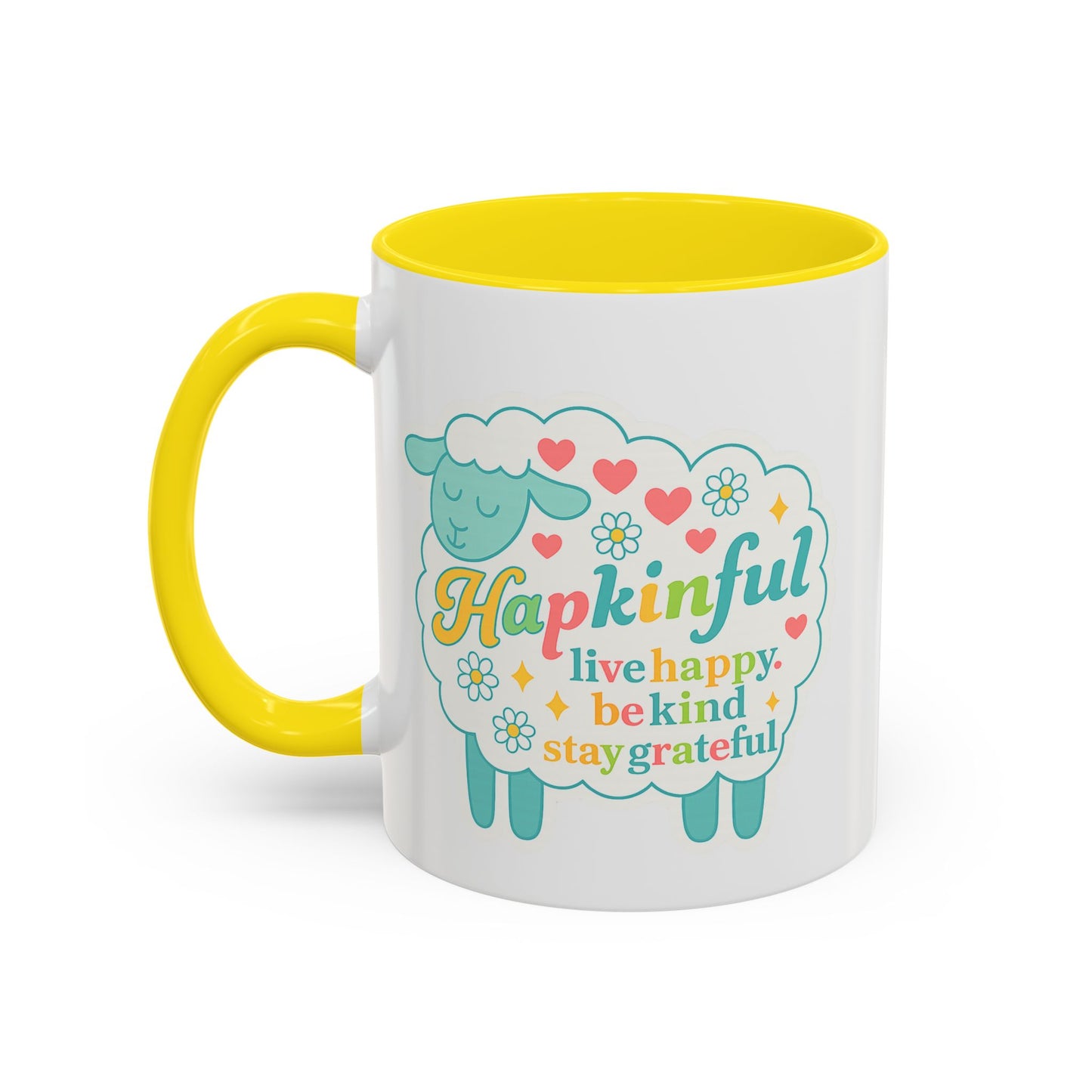 Happy Sheep Mug – Hapkinful Live Happy, Stay Grateful