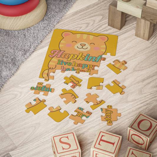 Happy Tiger Inspirational Kids Jigsaw Puzzle. 30 Piece. Ages 3 and up
