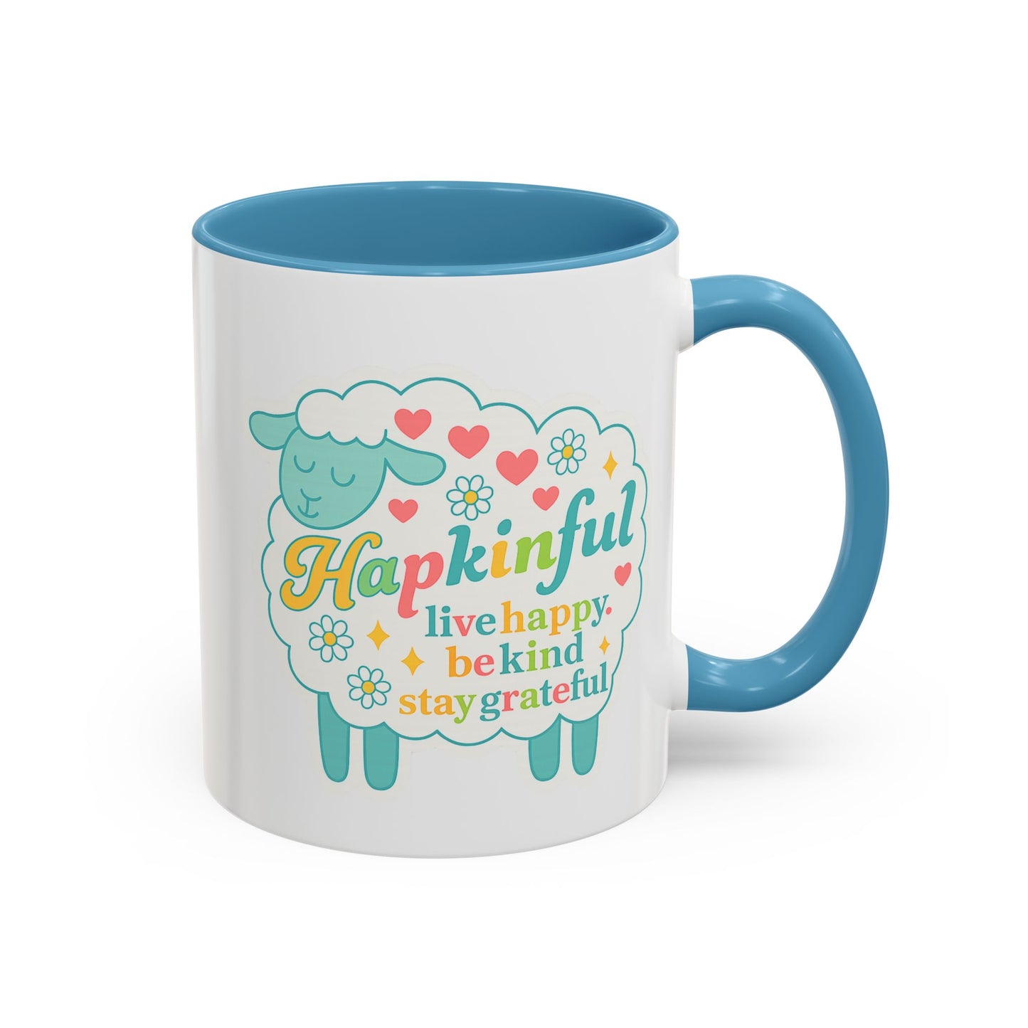 Happy Sheep Mug – Hapkinful Live Happy, Stay Grateful