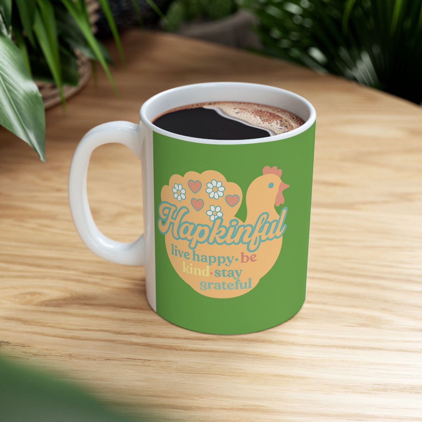 Happy Turkey Mug Hapkinful Live Happy . Be Kind . Stay Kind 11 oz