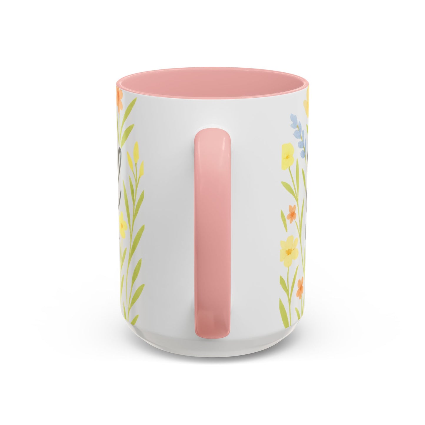 Hapkinful Wildflower Mugs. Inspirational Floral Coffee Mug - 'Live Happy, Be Kind, Stay Grateful'