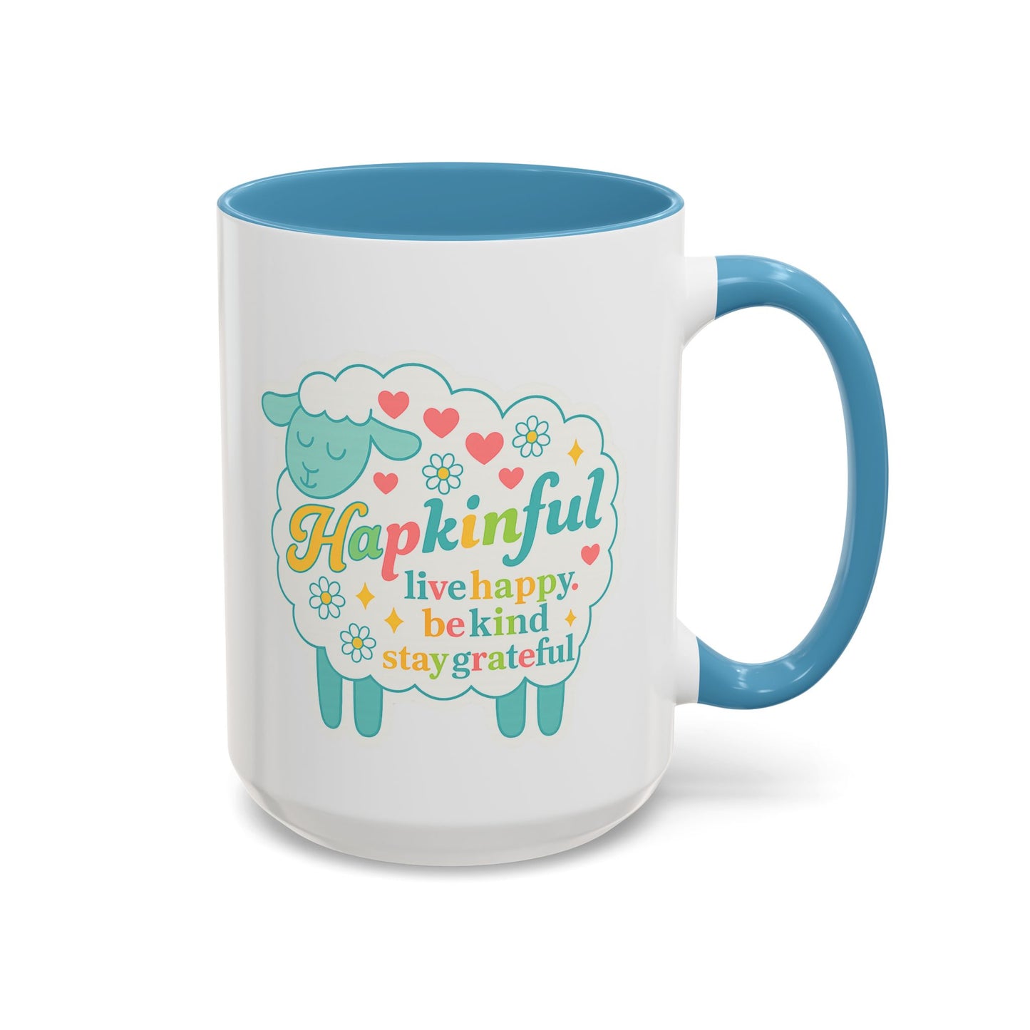 Happy Sheep Mug – Hapkinful Live Happy, Stay Grateful