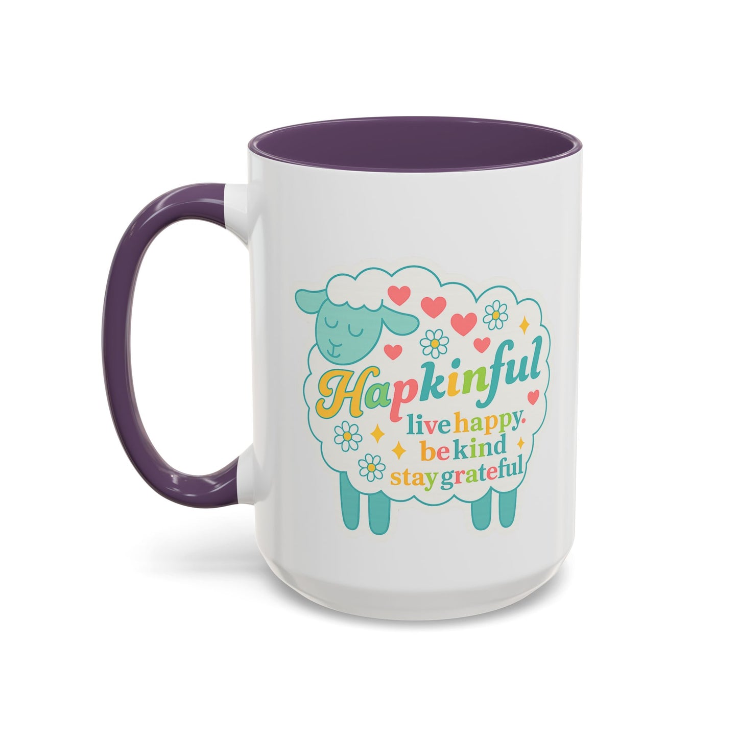 Happy Sheep Mug – Hapkinful Live Happy, Stay Grateful