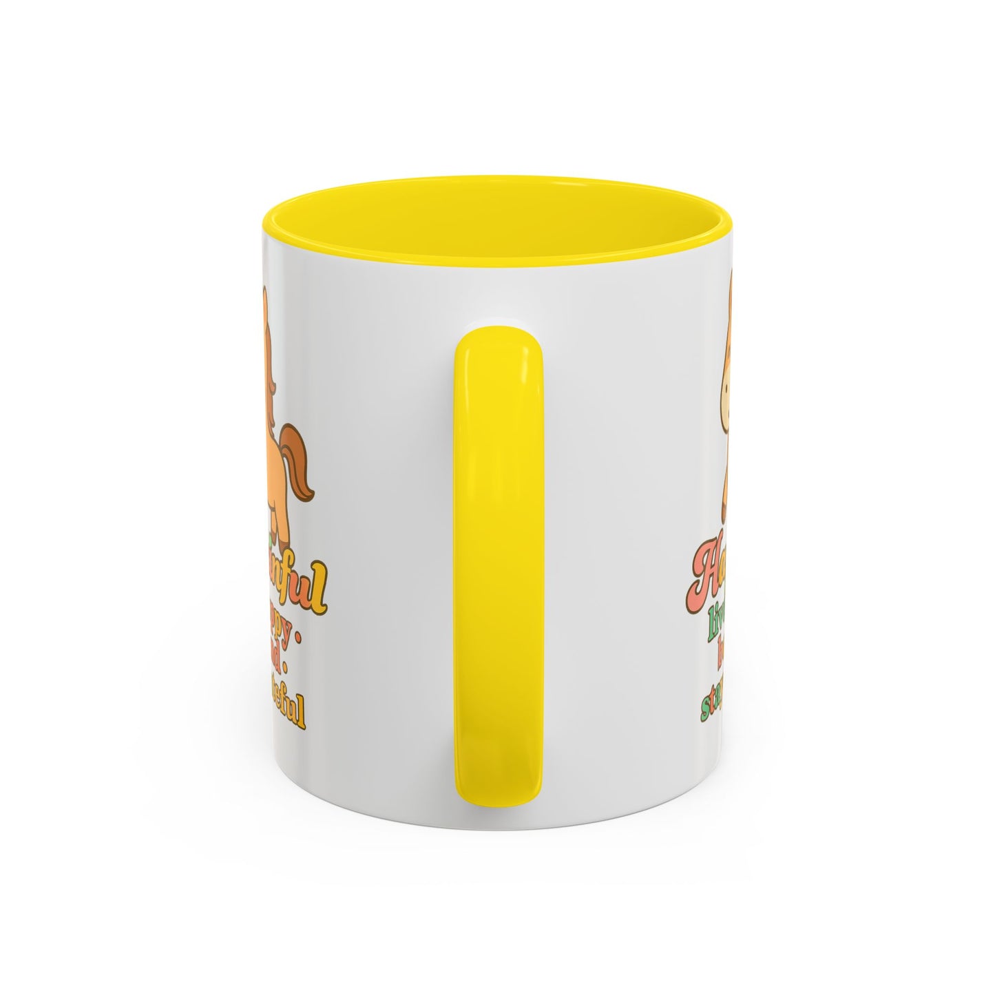 Happy Horse Mug - Live Happy, Be Kind, Stay Grateful 11 oz. 15 oz