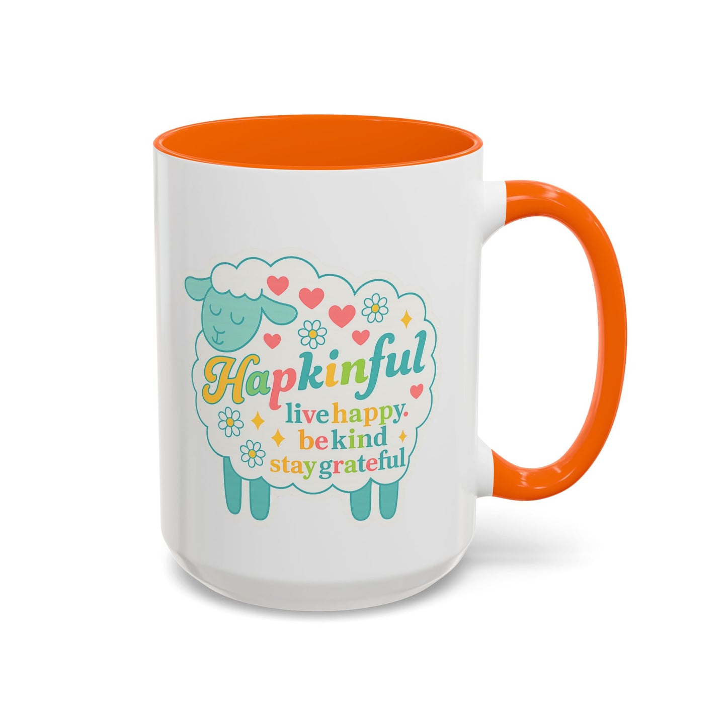 Happy Sheep Mug – Hapkinful Live Happy, Stay Grateful