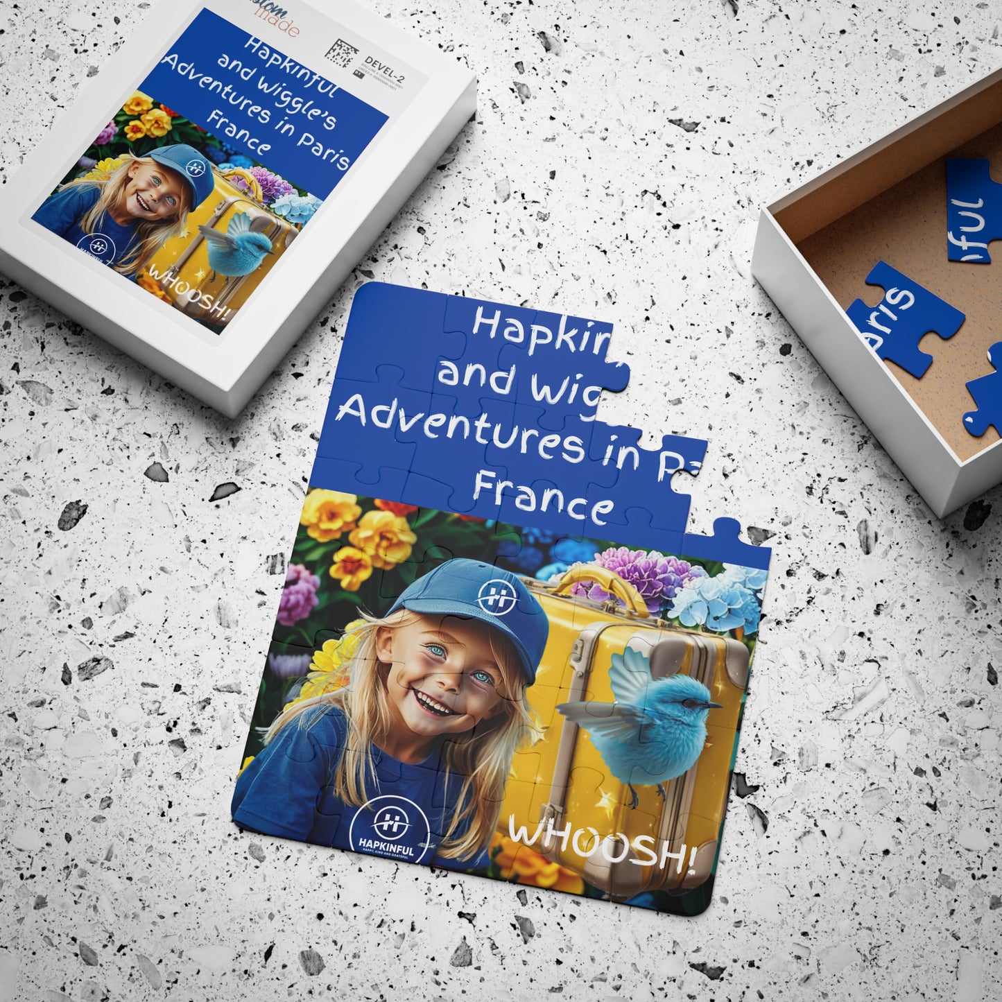 Hapkinful and Wiggle Paris Jigsaw Puzzle. 30 Pieces. Ages 3 and up.