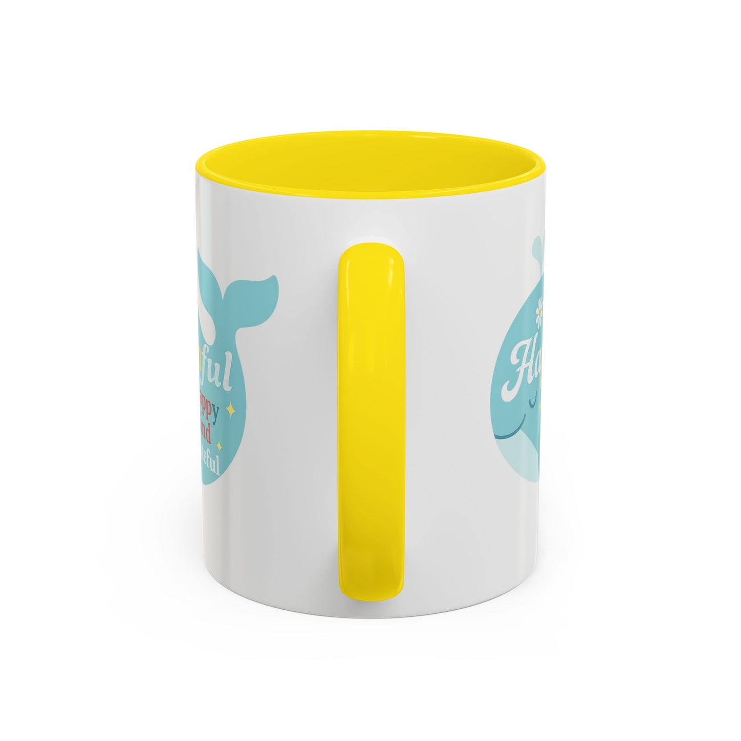 Happy Whale Mug - "Hapkinful: Live Happy, Be Kind, Stay Grateful"