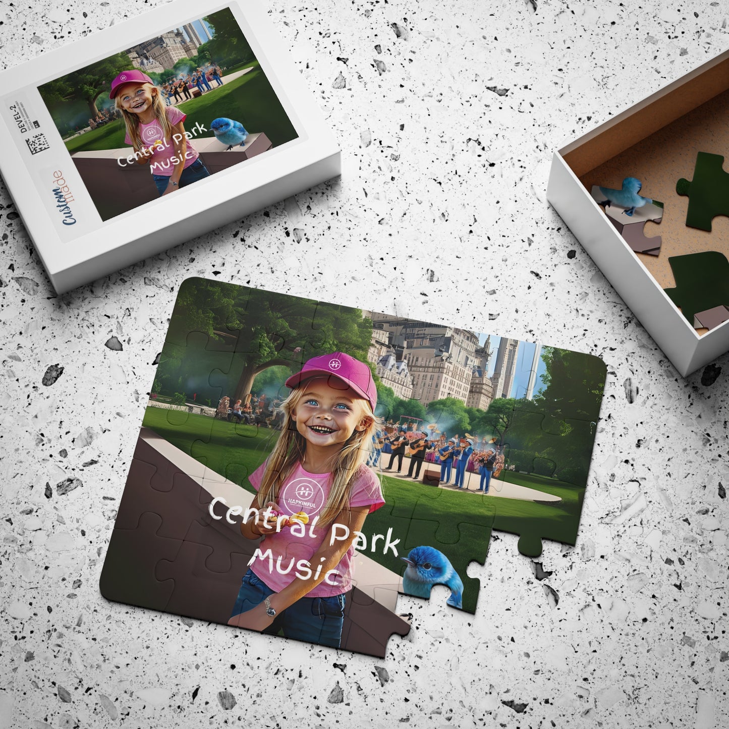 Hapkinful and Wiggle in New York Jigsaw Puzzle. "Central Park!" 30 Pieces. Ages 2 and up.