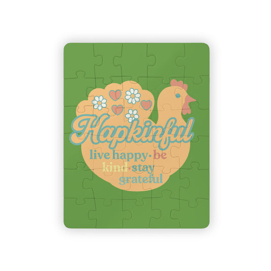 Happy Turkey Inspirational Kids Jigsaw Puzzle. 30 Piece. Ages 3 and up.
