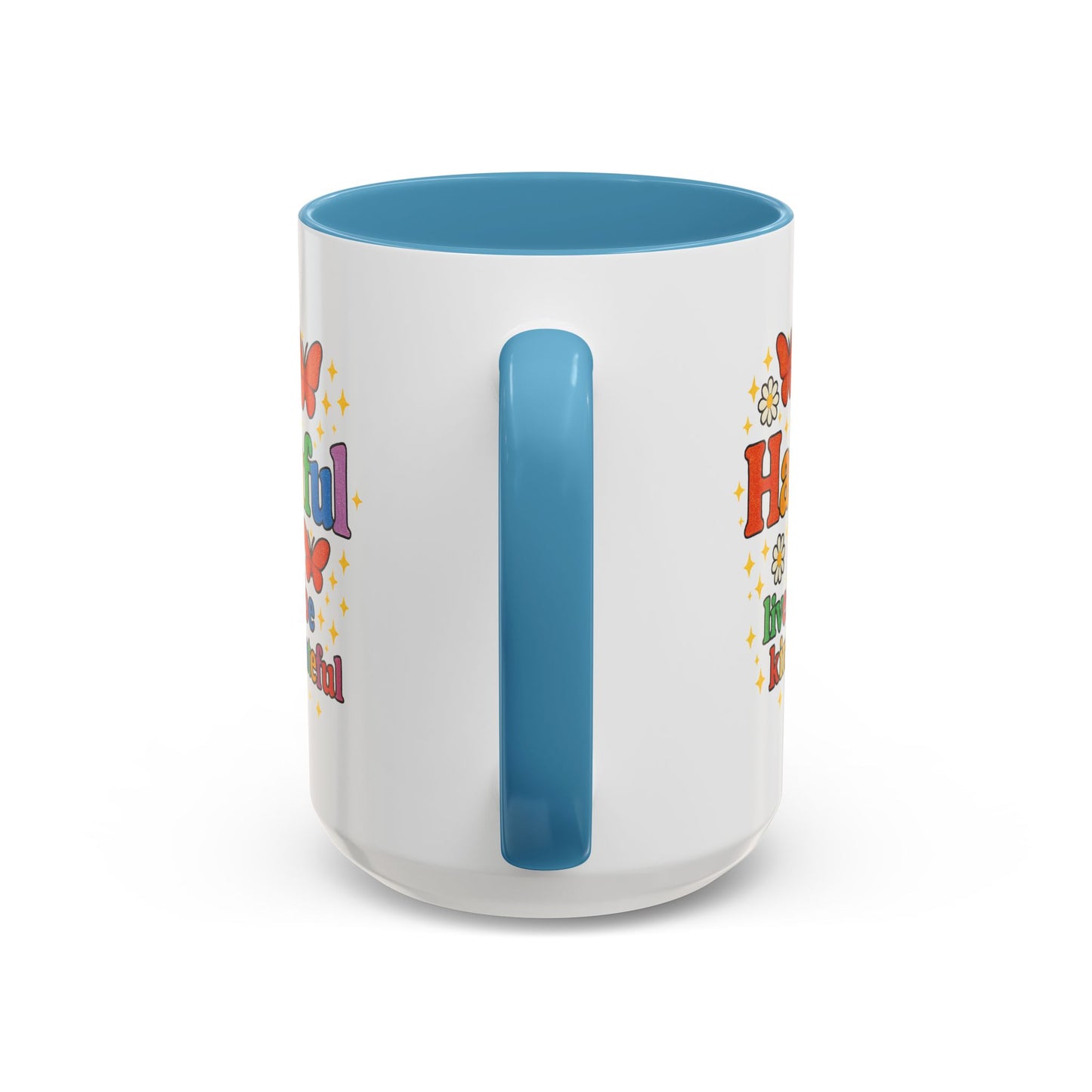 Happy Groovy Butterfly Mug - Hapkinful - Live Happy Be Kind Stay Grateful 11 oz 15 oz