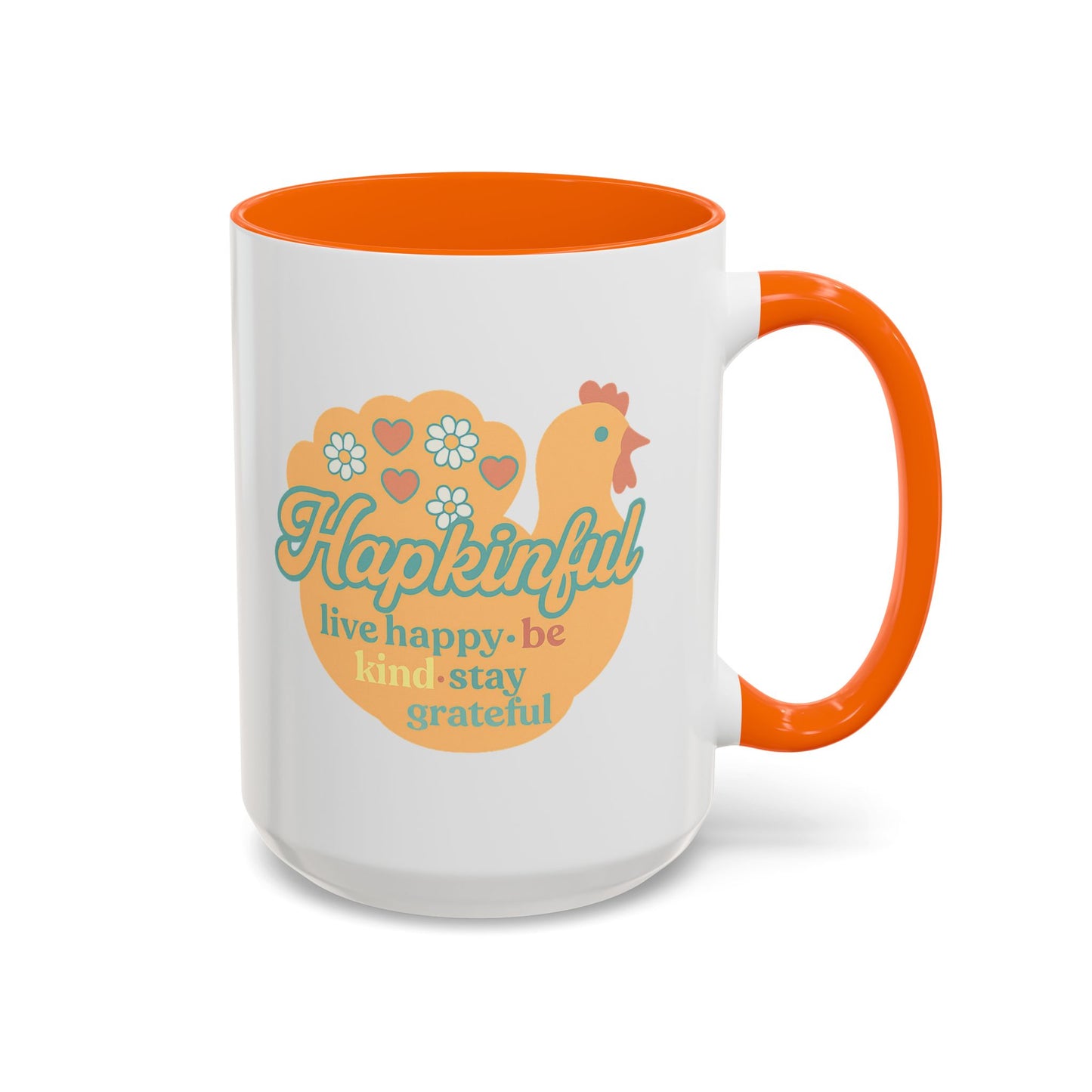 Happy Turkey Mug - Hapkinful Live Happy, Be Kind, Stay Grateful