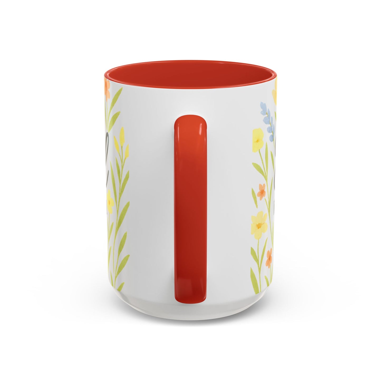 Hapkinful Wildflower Mugs. Inspirational Floral Coffee Mug - 'Live Happy, Be Kind, Stay Grateful'