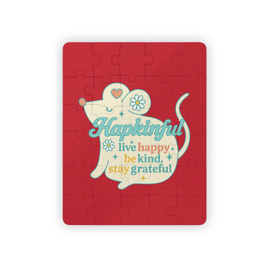 Happy Mouse In spirational Jigsaw Puzzle. 30 Pieces. Ages 3 and up.