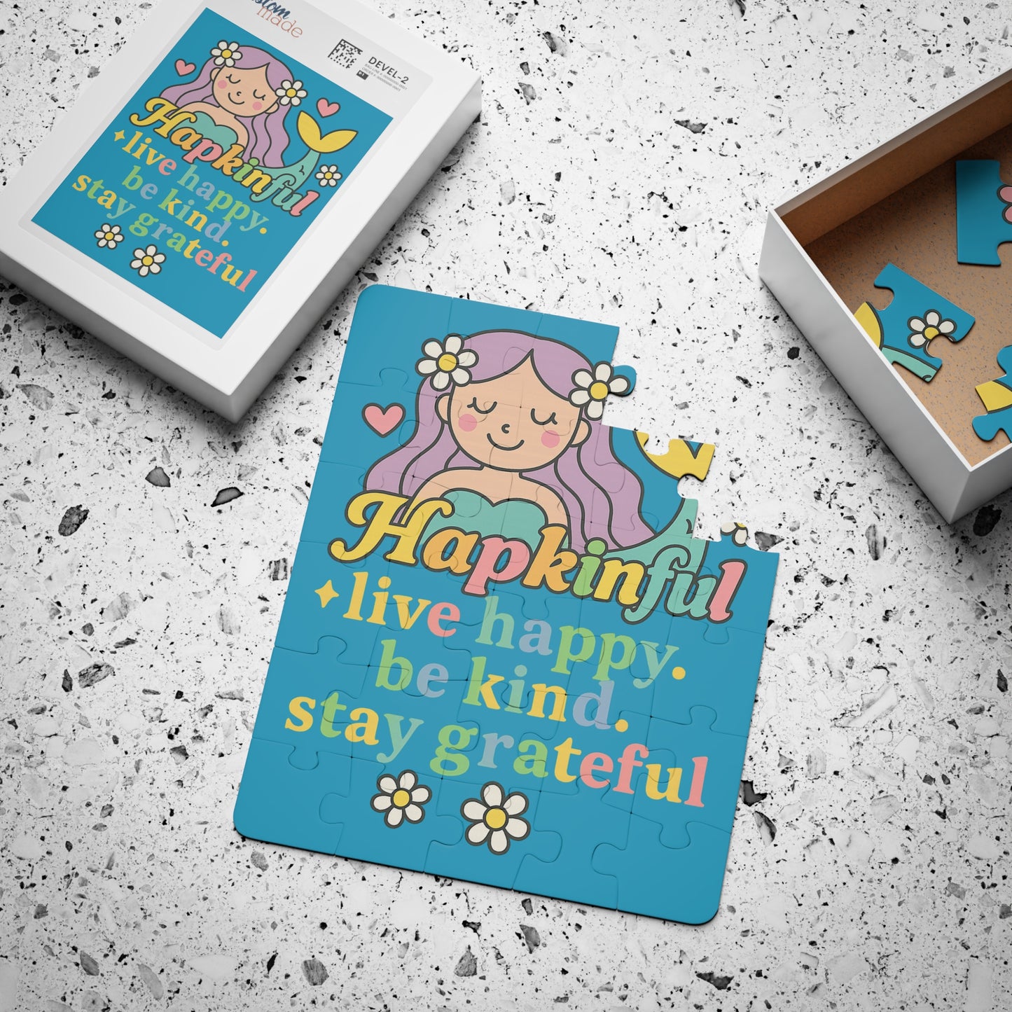 Happy Mermaid Inspirational Kids Jigsaw Puzzle. 30 Pieces. Aged 3 plus