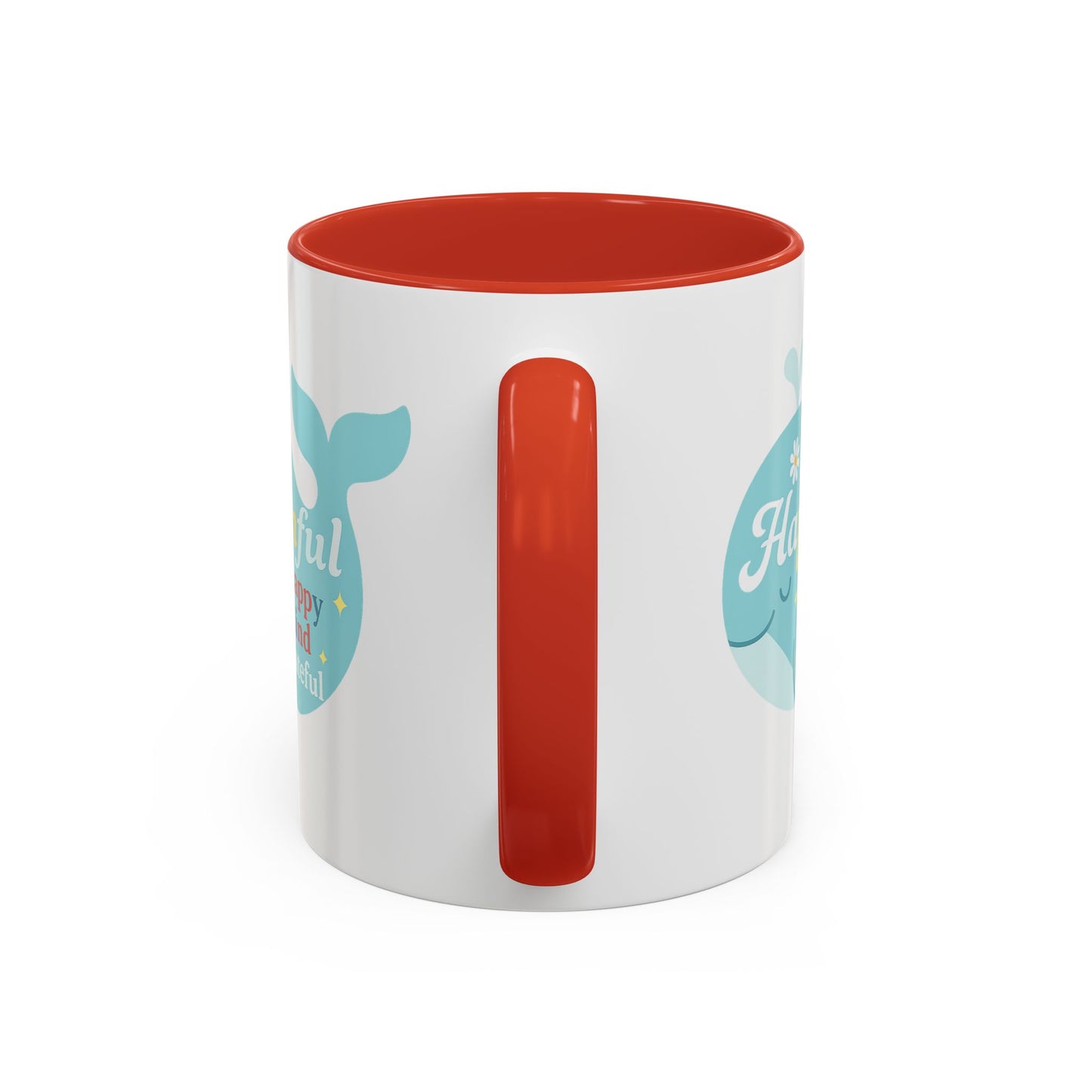 Happy Whale Mug - "Hapkinful: Live Happy, Be Kind, Stay Grateful"