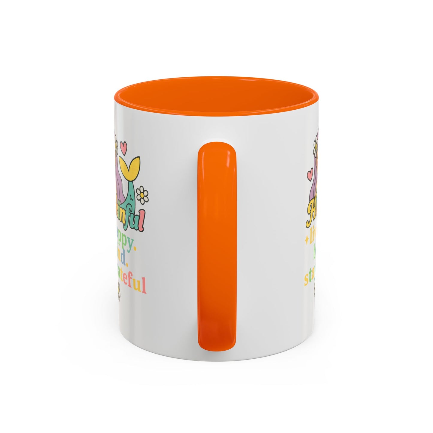 Happy Mermaid Mug - 11 & 15oz - Hapkinful Live Happy, Be Kind, Stay Grateful