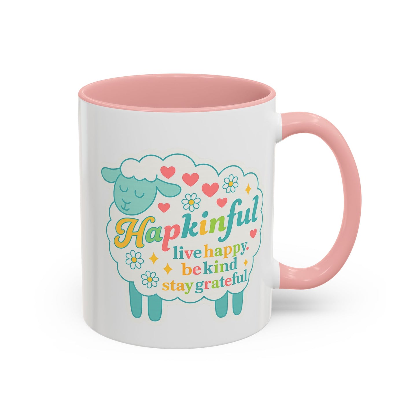 Happy Sheep Mug – Hapkinful Live Happy, Stay Grateful