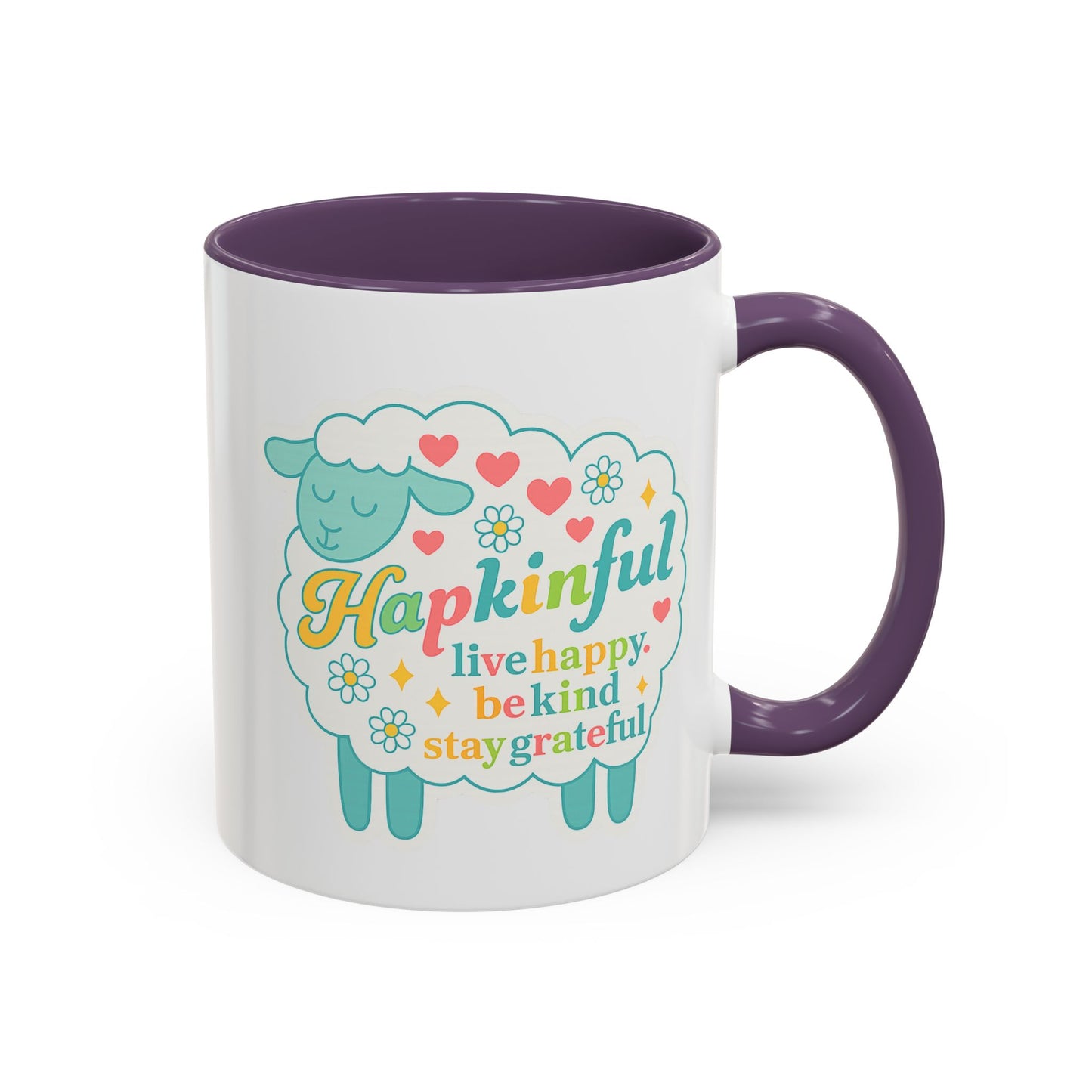 Happy Sheep Mug – Hapkinful Live Happy, Stay Grateful