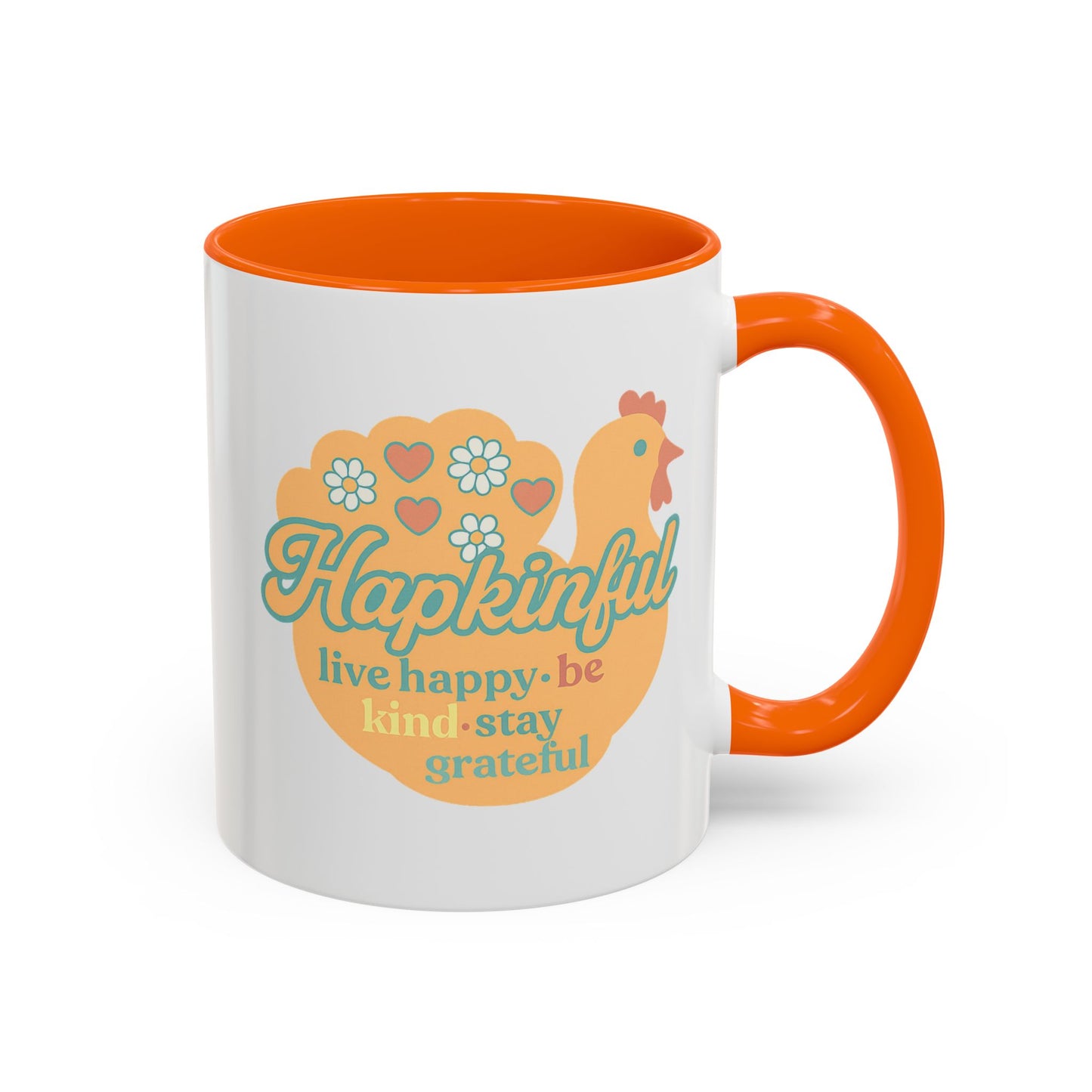 Happy Turkey Mug - Hapkinful Live Happy, Be Kind, Stay Grateful