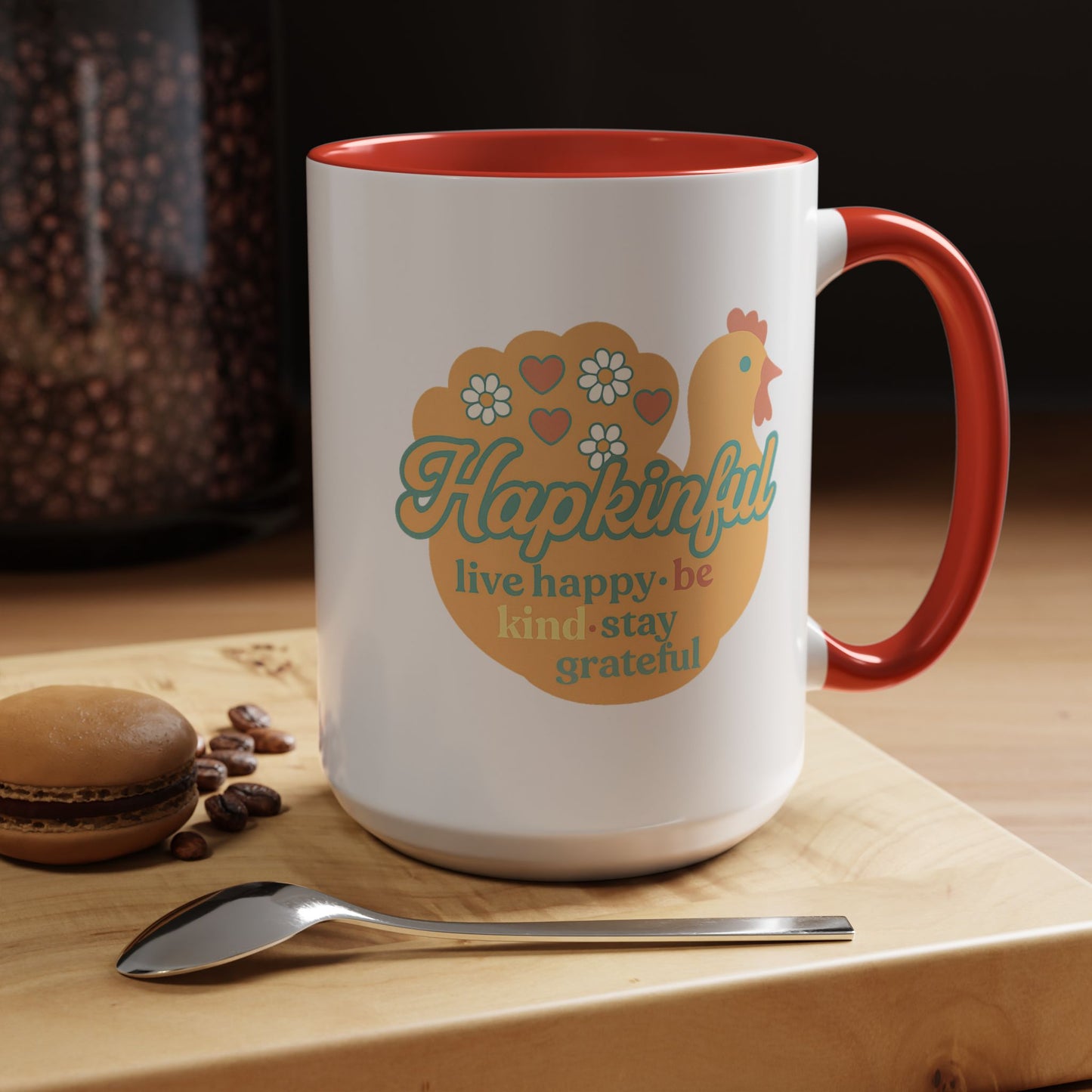 Happy Turkey Mug - Hapkinful Live Happy, Be Kind, Stay Grateful