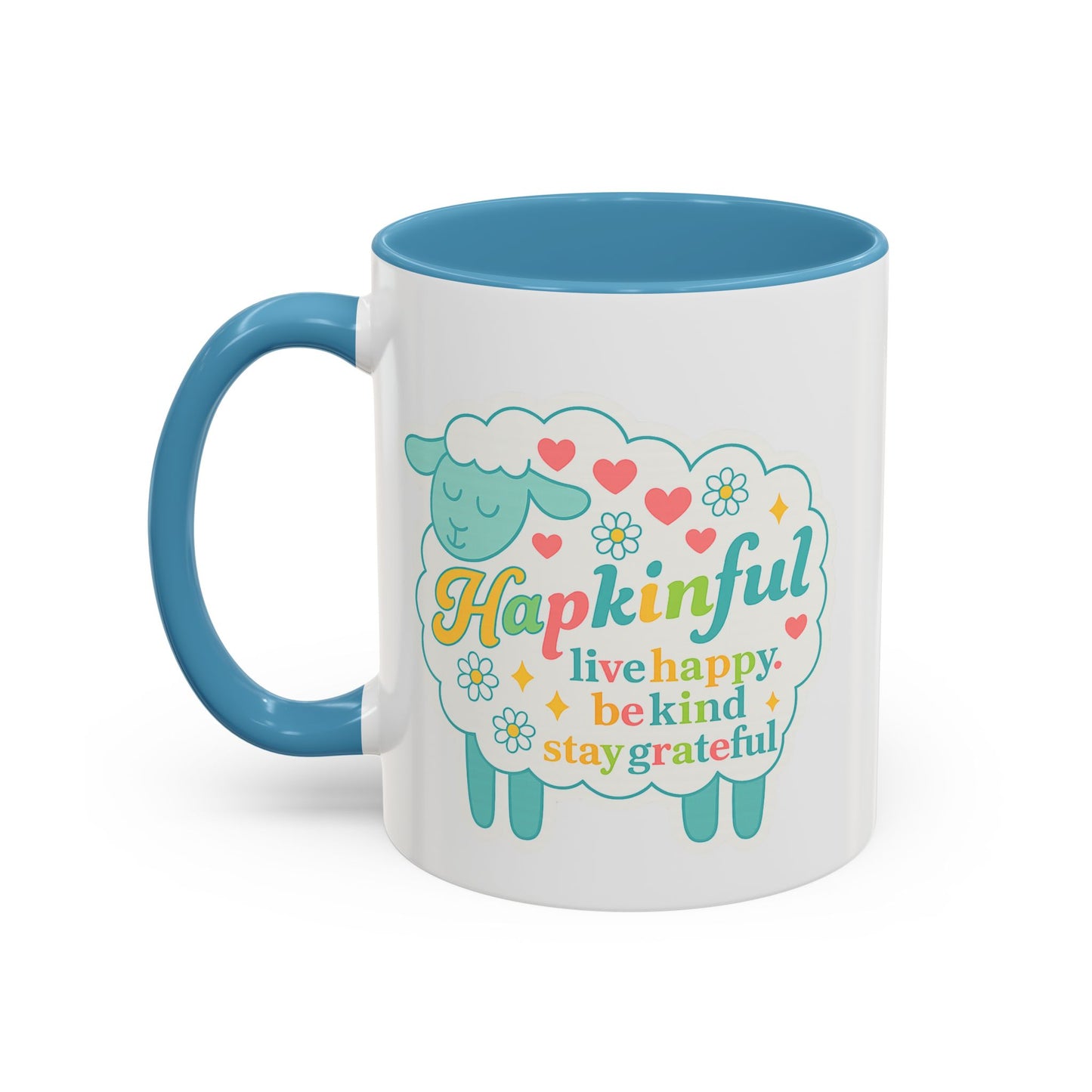 Happy Sheep Mug – Hapkinful Live Happy, Stay Grateful